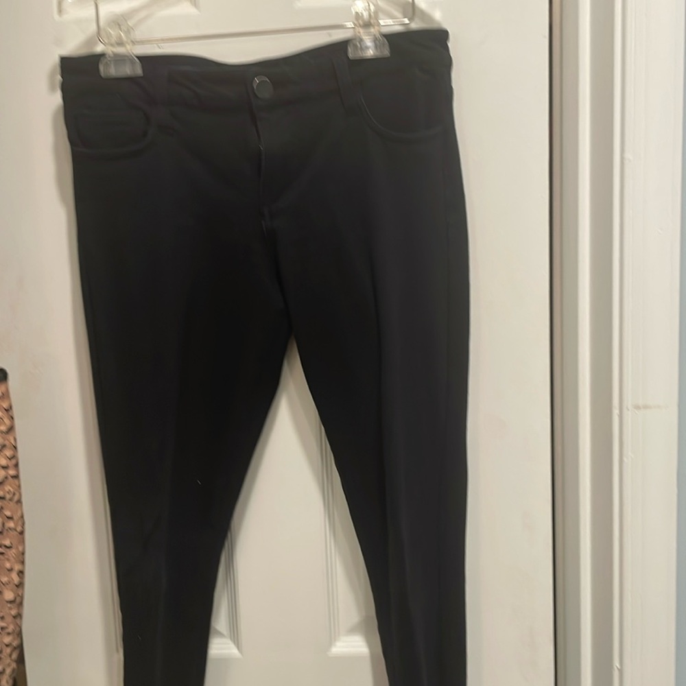 Black skinny jean styled knit pants